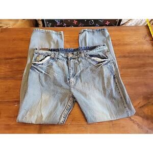 GS115 Melrose Slim Fit Mens Size 40 Blue Jeans Straight Embellished